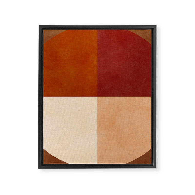 abstract retro shapes earthy 9 Framed Canvas Print Gallery Image 8