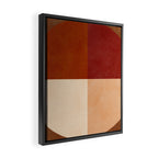abstract retro shapes earthy 9 Framed Canvas Print Gallery Image 2