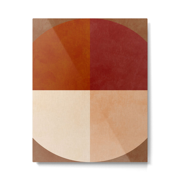 abstract retro shapes earthy 9 Metal Print Gallery Image 1
