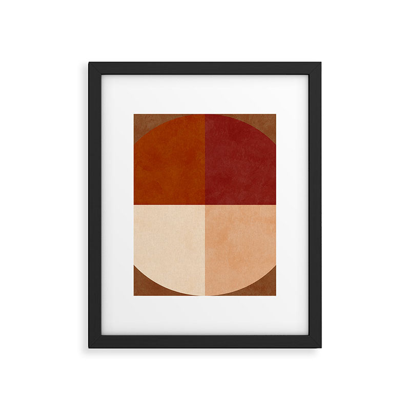 abstract retro shapes earthy 9 Framed Art Print Gallery Image 6