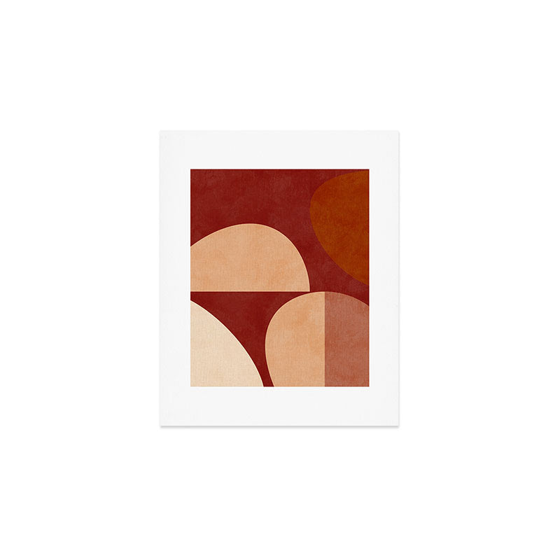 abstract retro shapes earthy Art Print Gallery Image 1