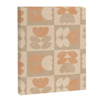 abstract retro shapes earthy checkered floral Canvas Print Gallery Image 8