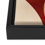 abstract retro shapes earthy Framed Canvas Print Gallery Image 3