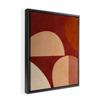 abstract retro shapes earthy Framed Canvas Print Gallery Image 2