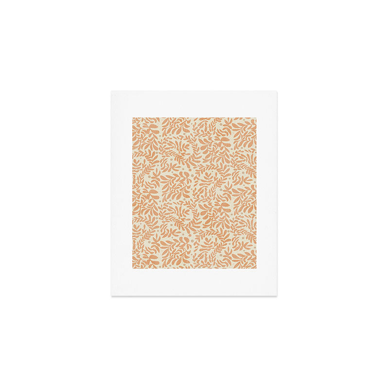 abstract retro shapes earthy leaves Art Print Gallery Image 1