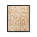 abstract retro shapes earthy leaves Framed Canvas Print Gallery Image 8