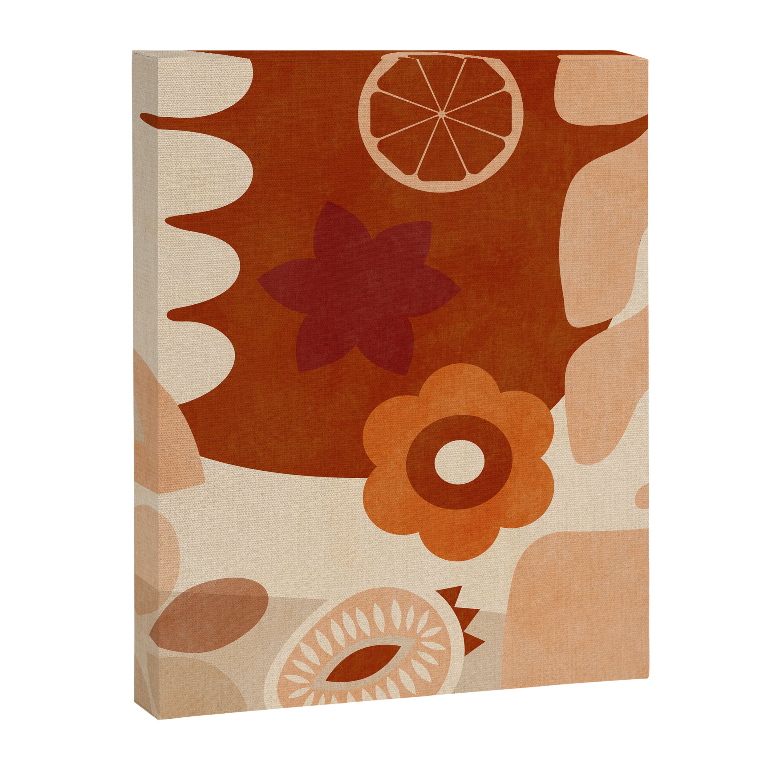 abstract retro shapes earthy organic Canvas Print Gallery Image 8