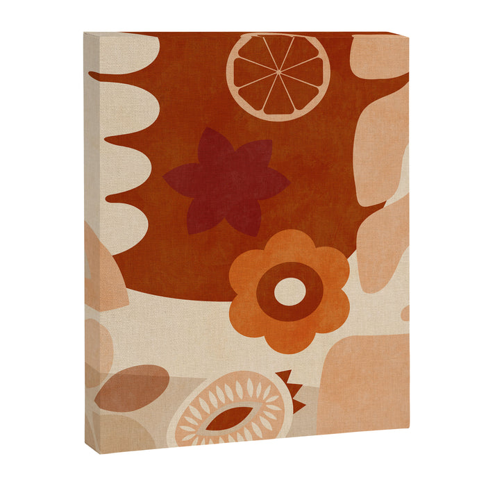 abstract retro shapes earthy organic Canvas Print Gallery Image 1