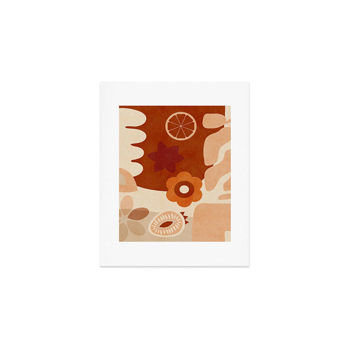 abstract retro shapes earthy organic Art Print Gallery Image 1