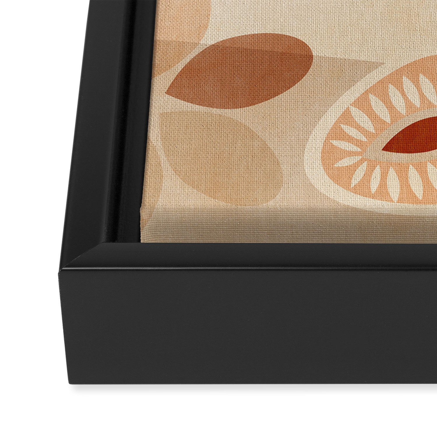 abstract retro shapes earthy organic Framed Canvas Print Gallery Image 3