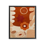 abstract retro shapes earthy organic Framed Canvas Print Gallery Image 8