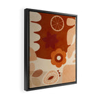 abstract retro shapes earthy organic Framed Canvas Print Gallery Image 2