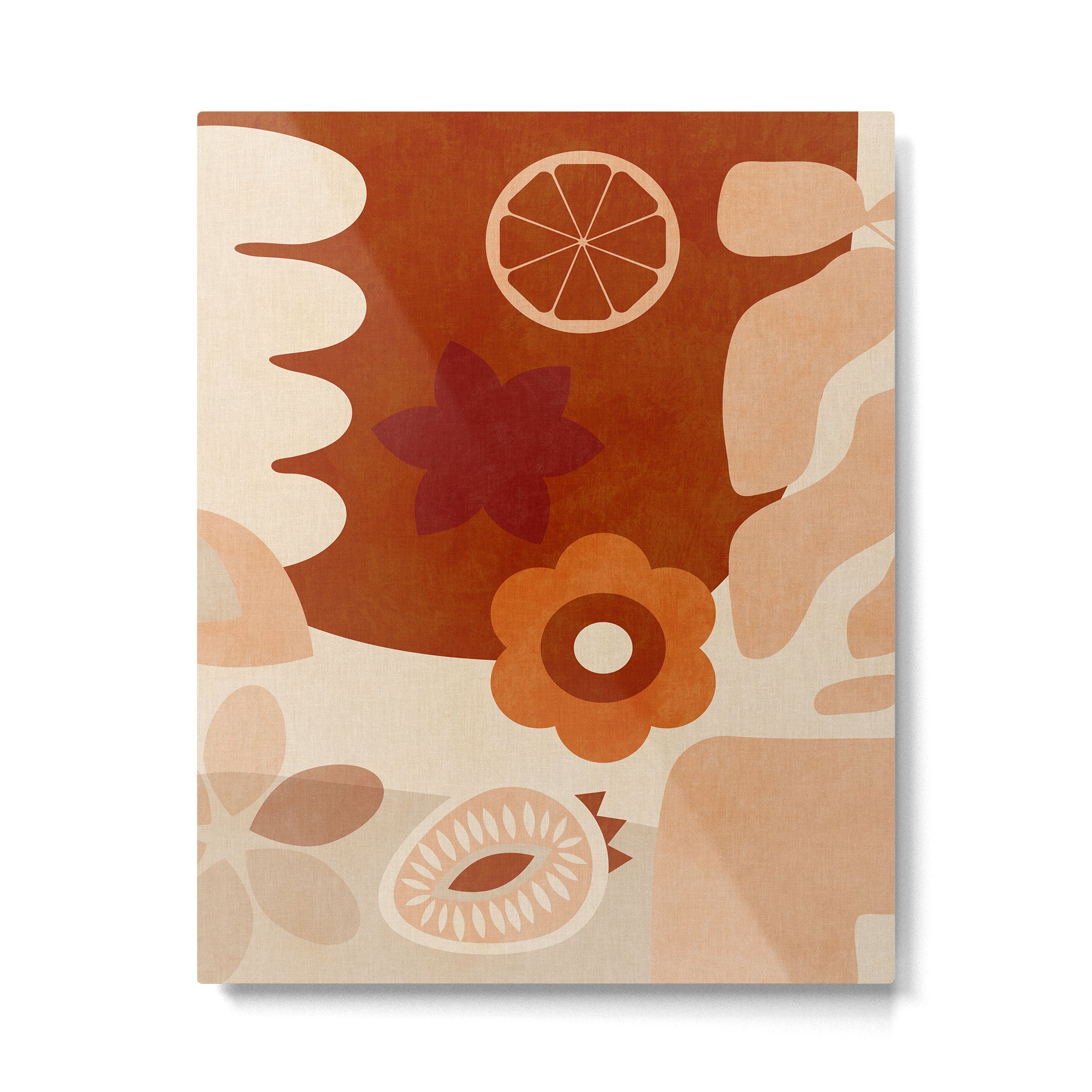 abstract retro shapes earthy organic Metal Print Gallery Image 6