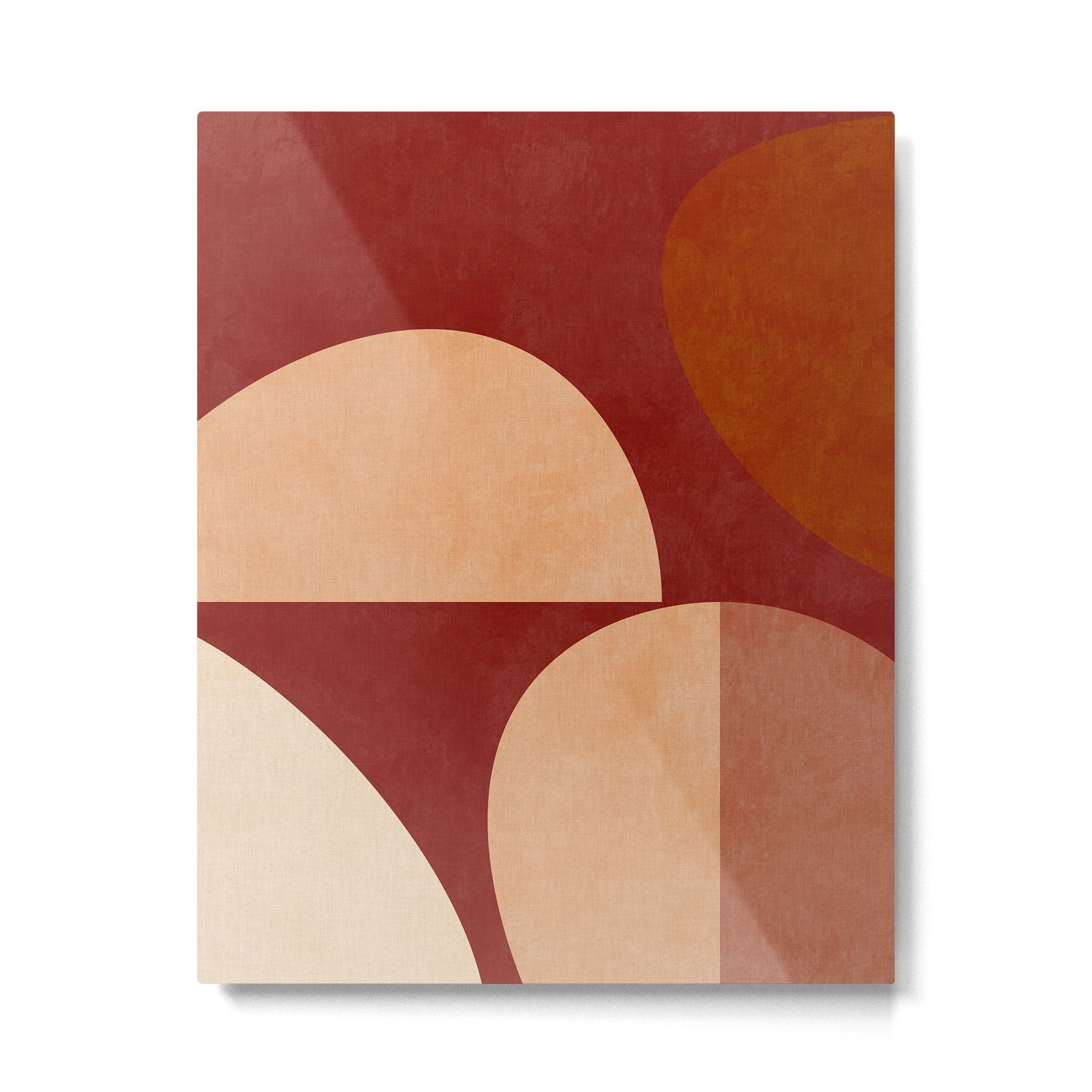 abstract retro shapes earthy Metal Print Gallery Image 6