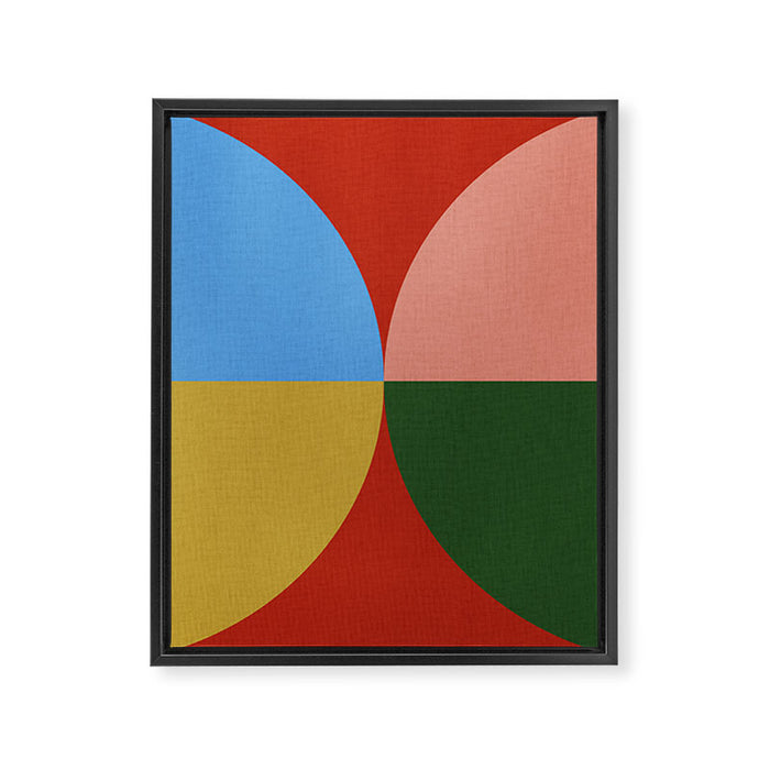 abstract retro vivid fall 3 Framed Canvas Print Gallery Image 1