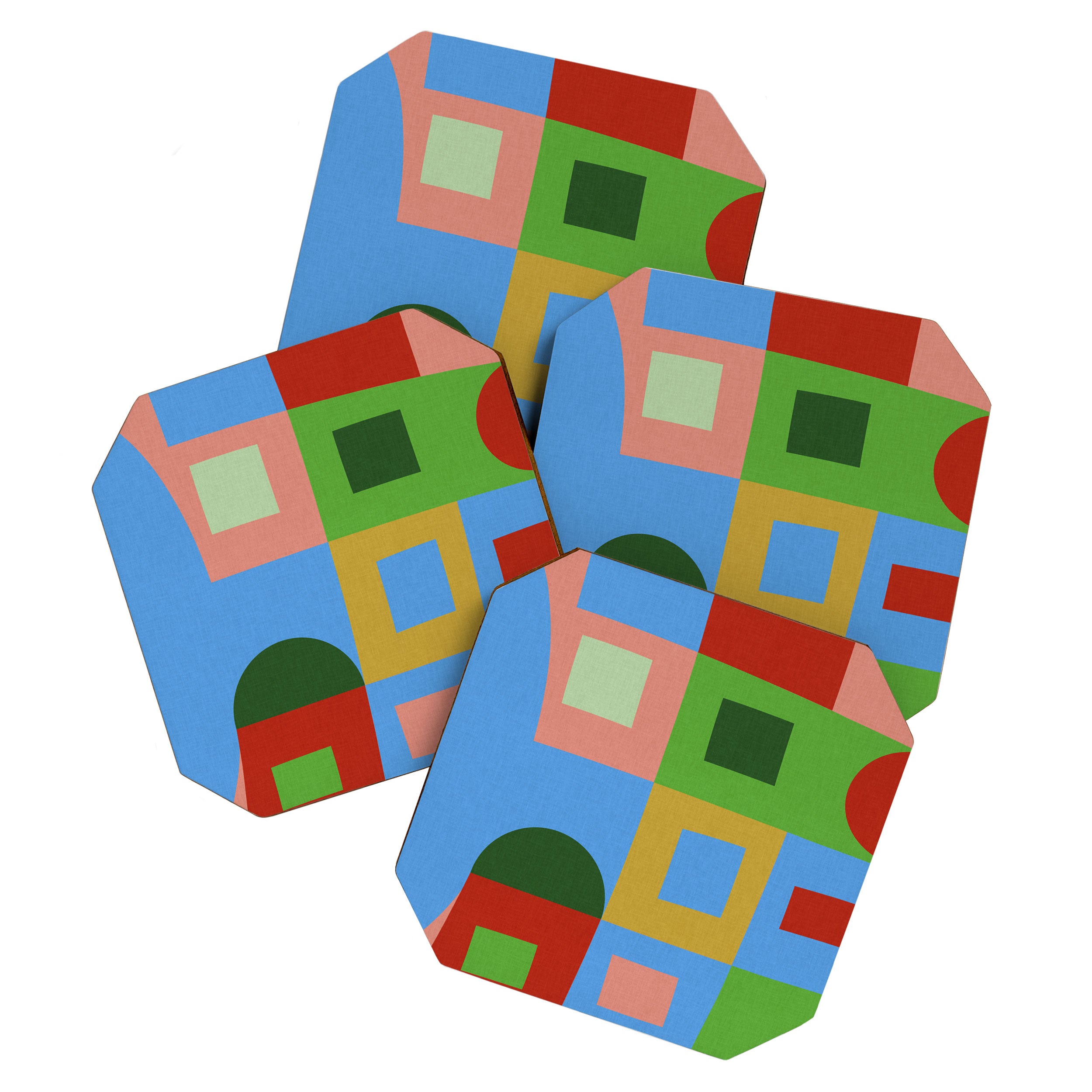abstract retro vivid fall 5 Coaster Gallery Image 1