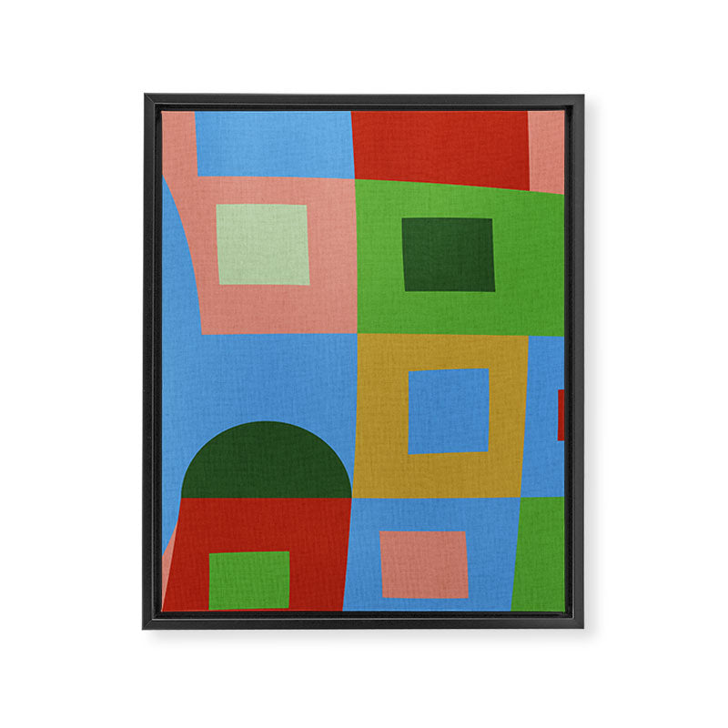 abstract retro vivid fall 5 Framed Canvas Print Gallery Image 8