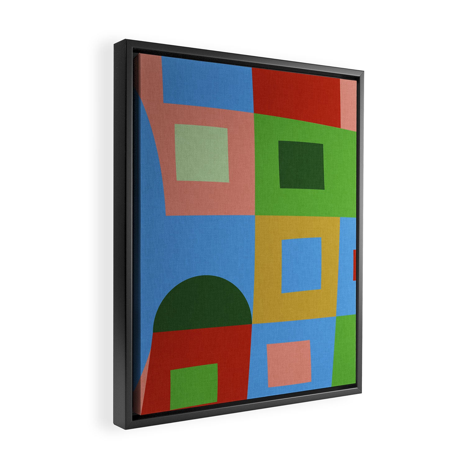 abstract retro vivid fall 5 Framed Canvas Print Gallery Image 2