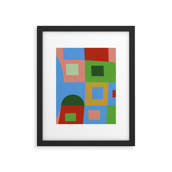 abstract retro vivid fall 5 Framed Art Print Gallery Image 1