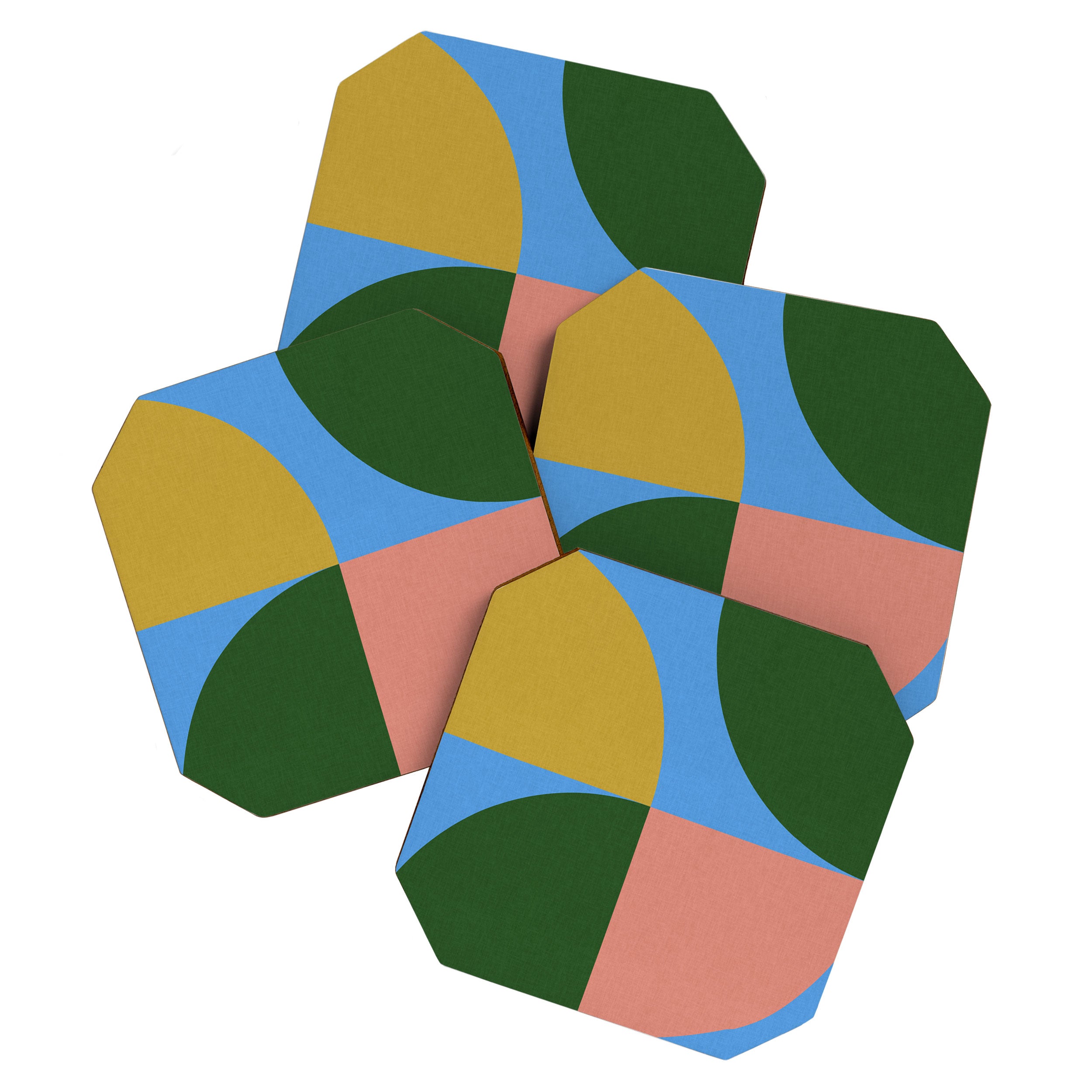 abstract retro vivid fall 8 Coaster Gallery Image 1