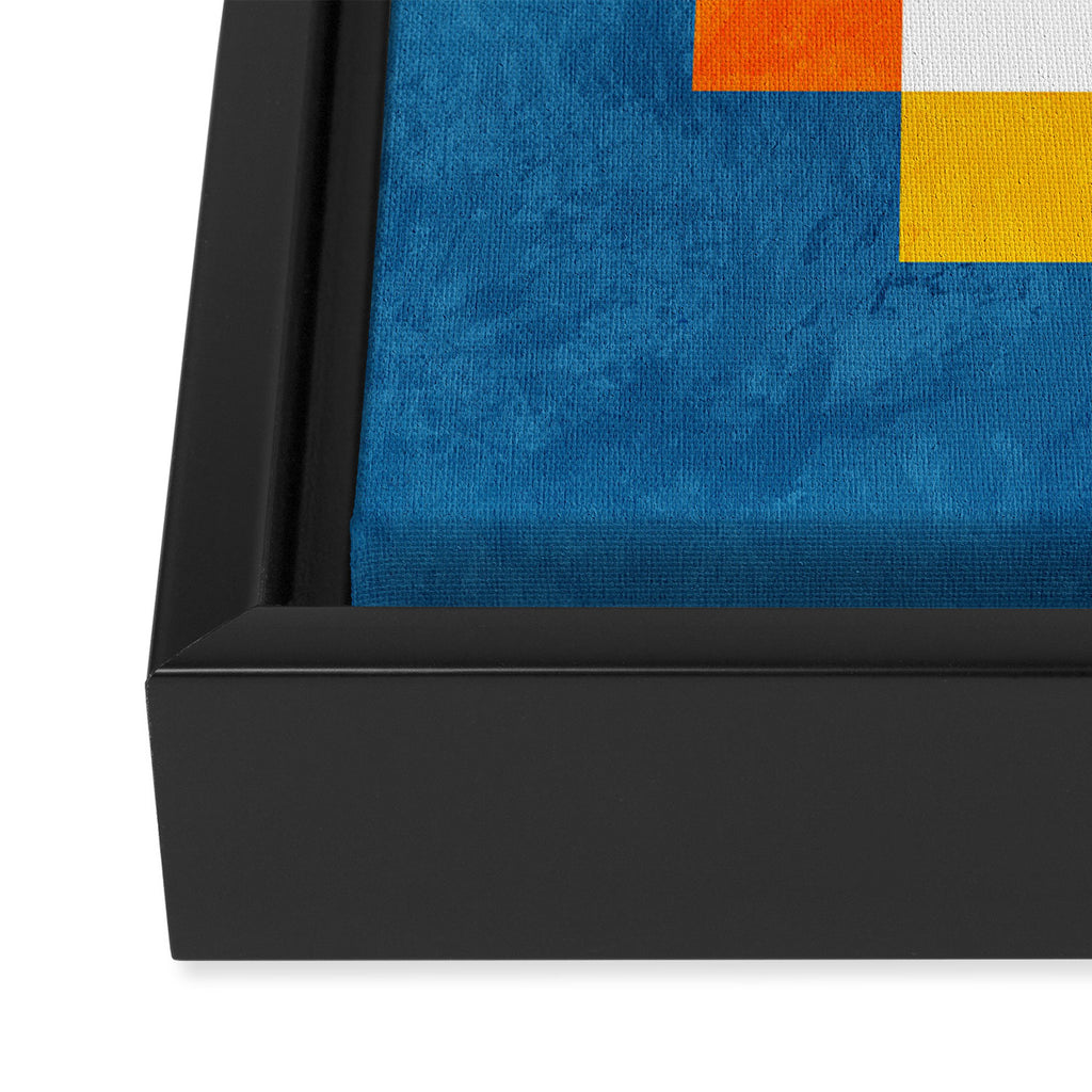 Abstract summer checkerboard Framed Canvas Print Gallery Image 3