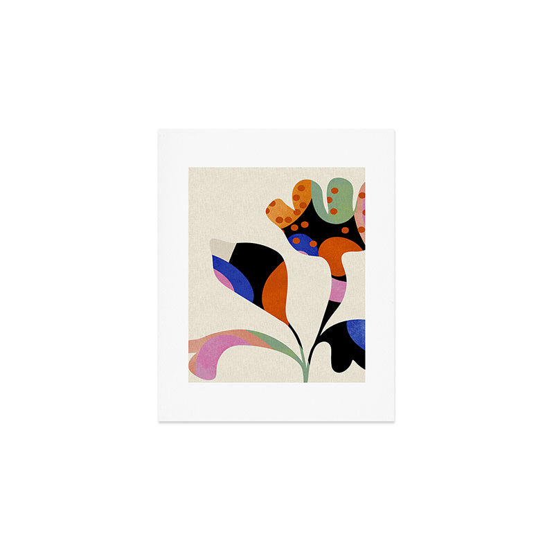 abstract whimsical flower minimal Art Print Gallery Image 1