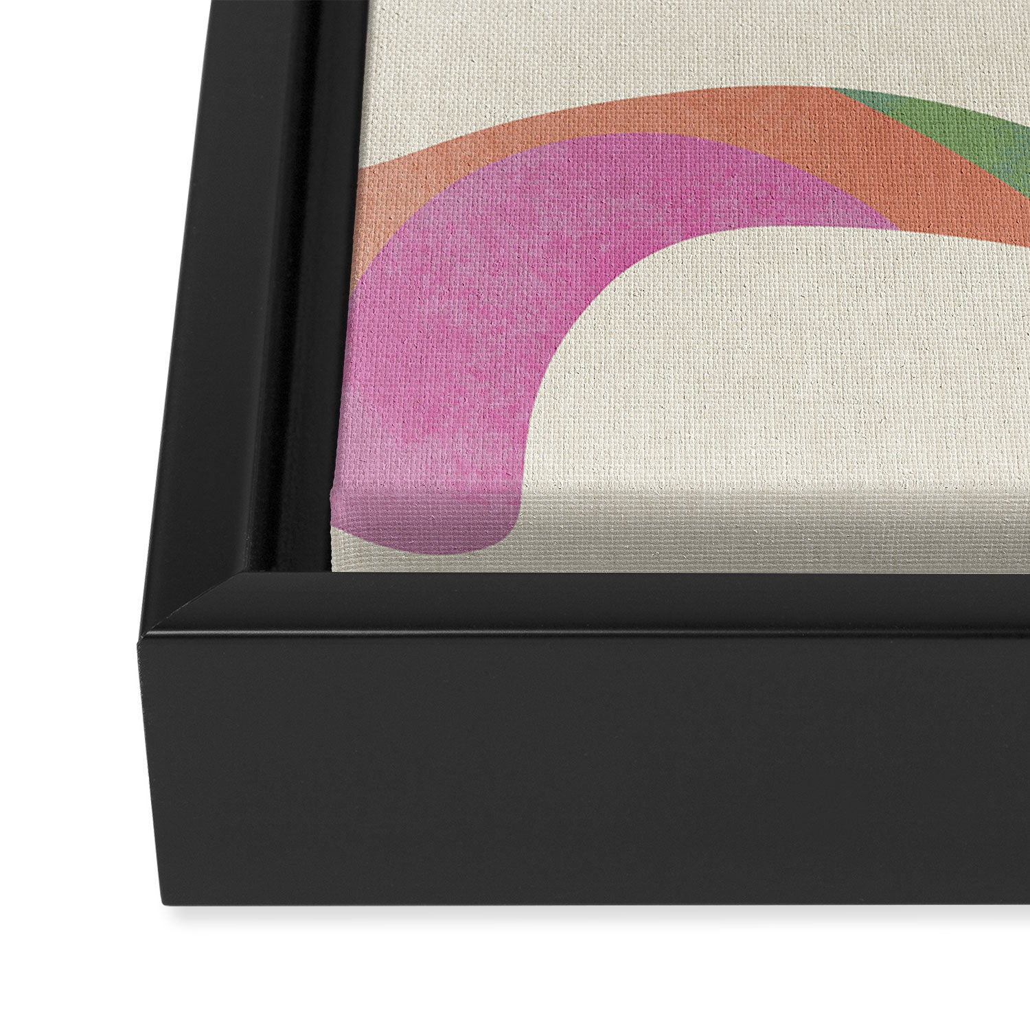abstract whimsical flower minimal Framed Canvas Print Gallery Image 3