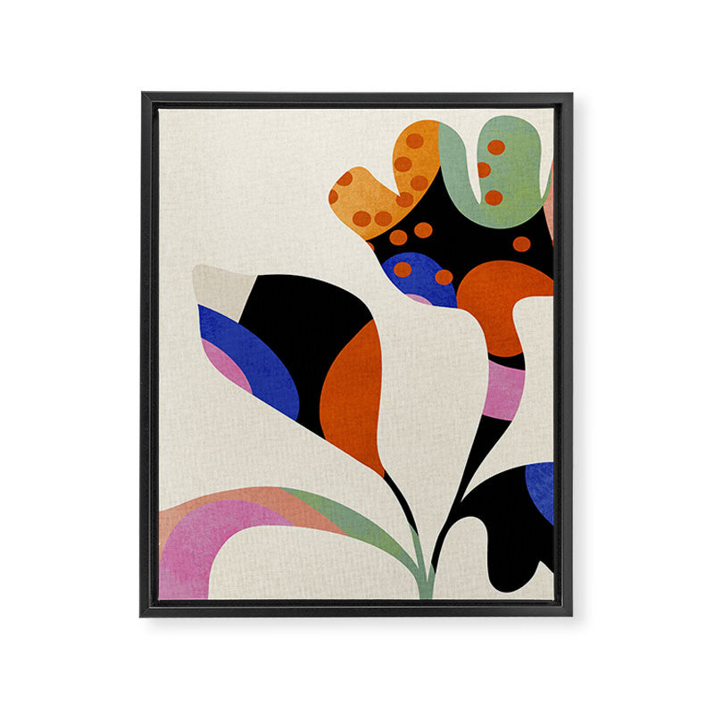 abstract whimsical flower minimal Framed Canvas Print Gallery Image 8