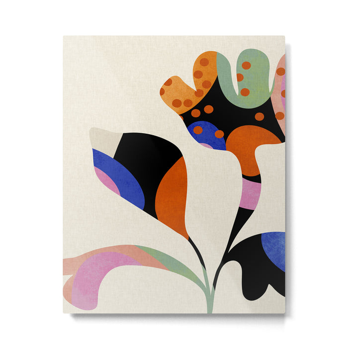 abstract whimsical flower minimal Metal Print Gallery Image 1