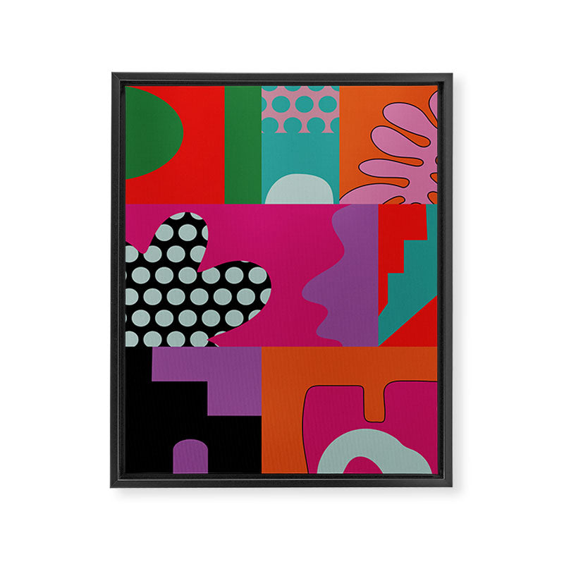 abstraction  pink minimal Framed Canvas Print Gallery Image 6