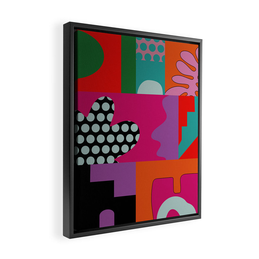 abstraction  pink minimal Framed Canvas Print Gallery Image 2