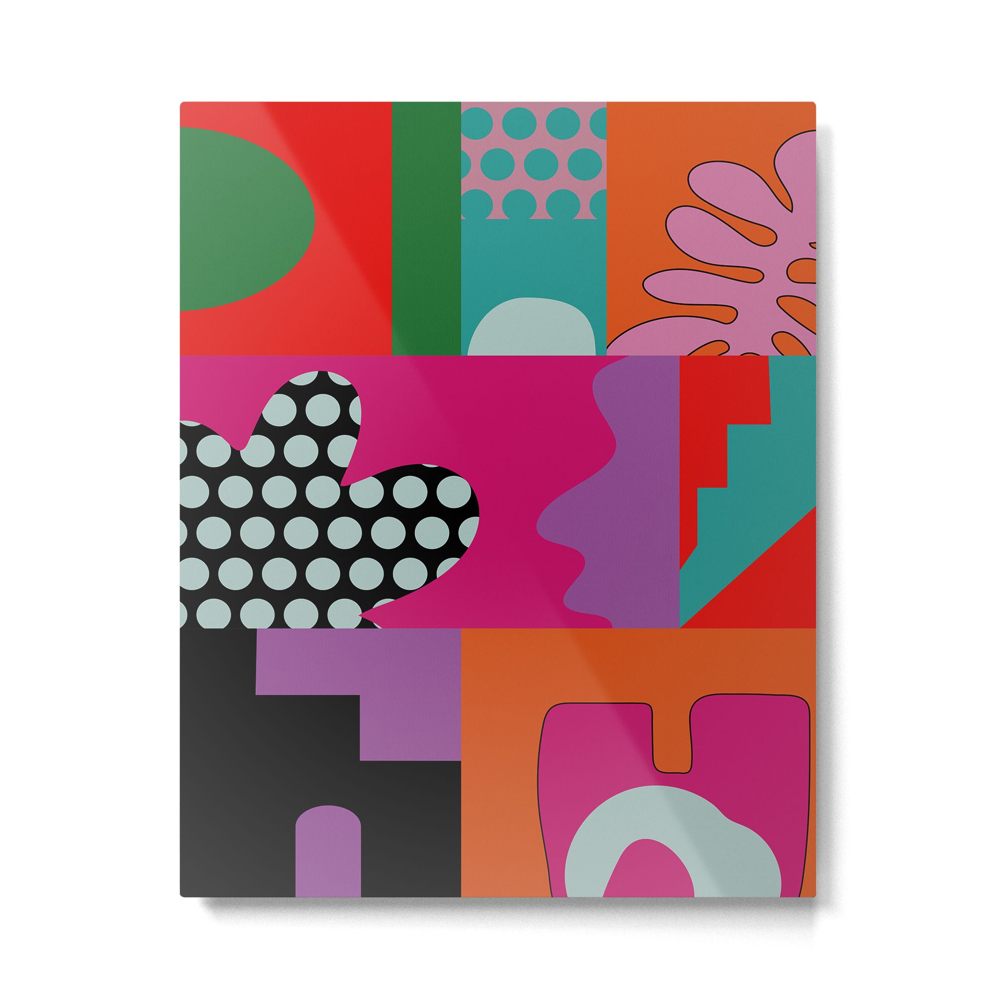 abstraction  pink minimal Metal Print Gallery Image 4
