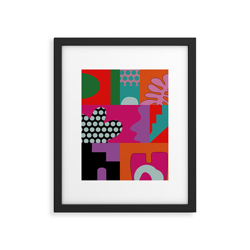 abstraction  pink minimal Framed Art Print Gallery Image 5