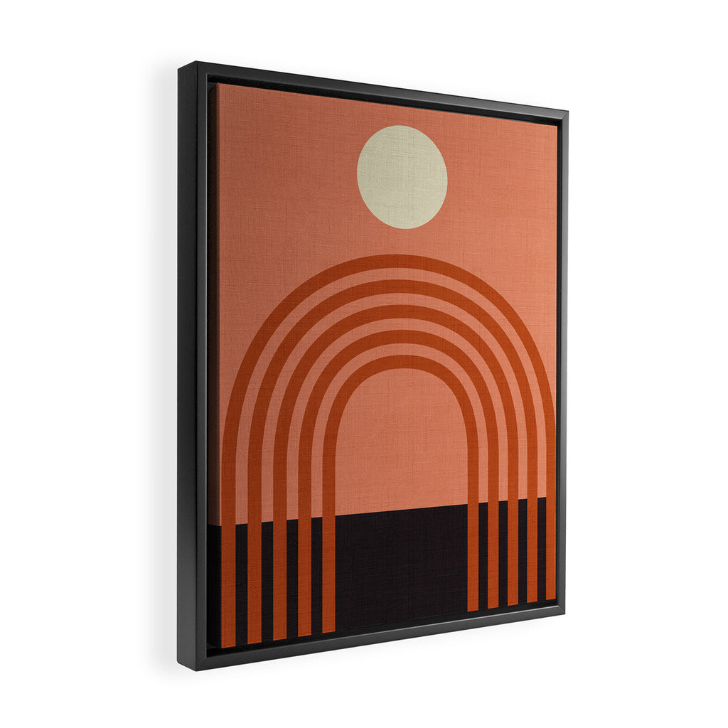 arc moon sun modern art  abstract Framed Canvas Print Gallery Image 2