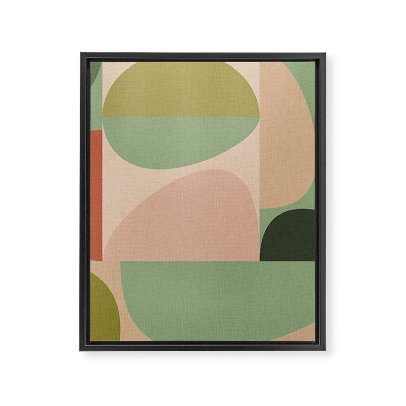 autumn mid century abstract Framed Canvas Print Gallery Image 8