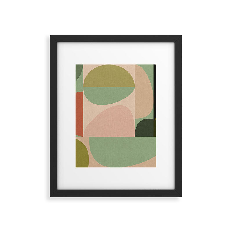 autumn mid century abstract Framed Art Print Gallery Image 6