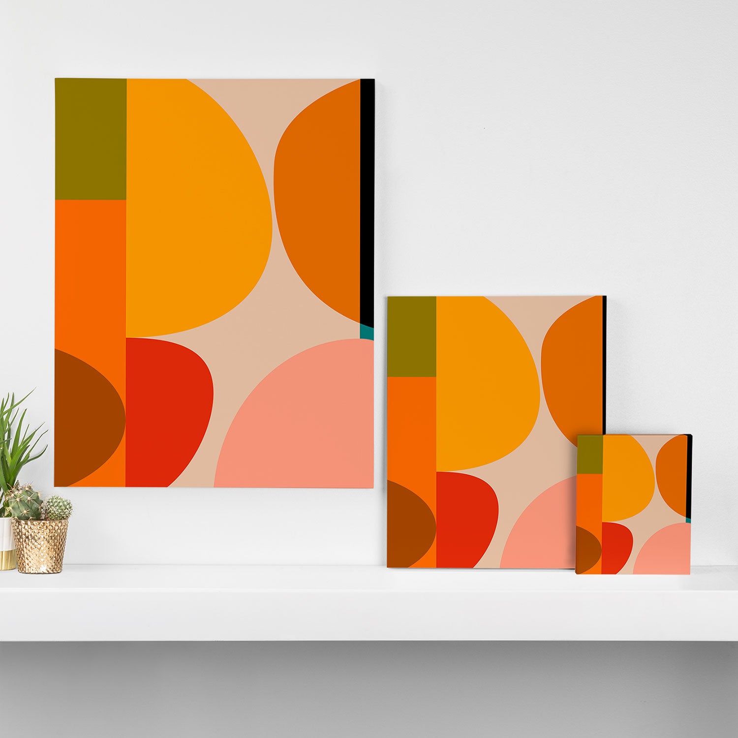 Bauhaus, geometric abstraction 4 Canvas Print Gallery Image 3