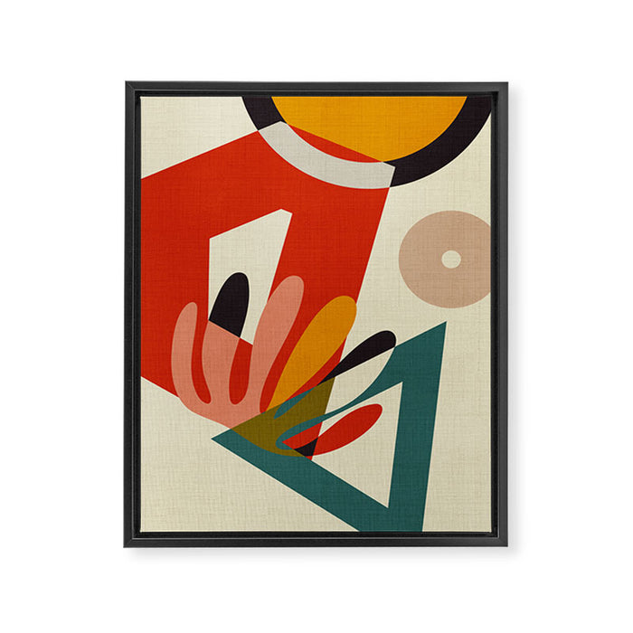 bauhaus mid century cirque 2 Framed Canvas Print Gallery Image 1