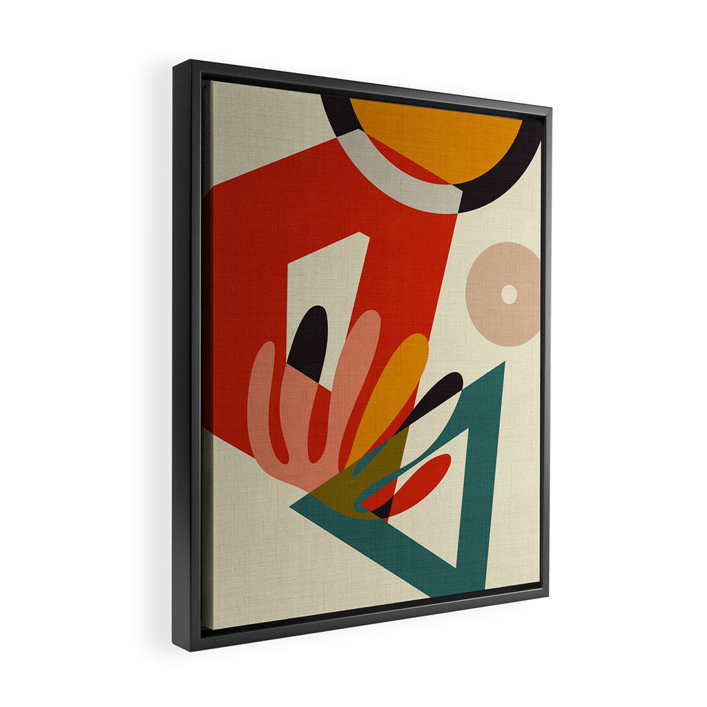 bauhaus mid century cirque 2 Framed Canvas Print Gallery Image 2