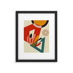 bauhaus mid century cirque 2 Framed Art Print Gallery Image 5