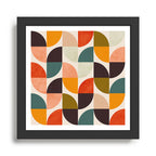 bauhaus mid century geometric shapes 9 Framed Art Print Gallery Image 1