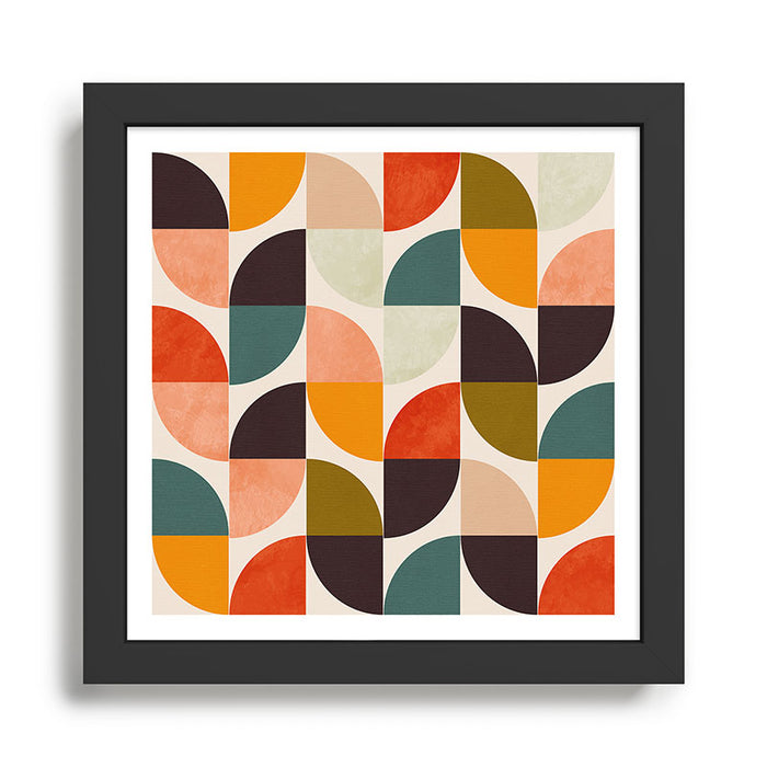 bauhaus mid century geometric shapes 9 Framed Art Print Gallery Image 1