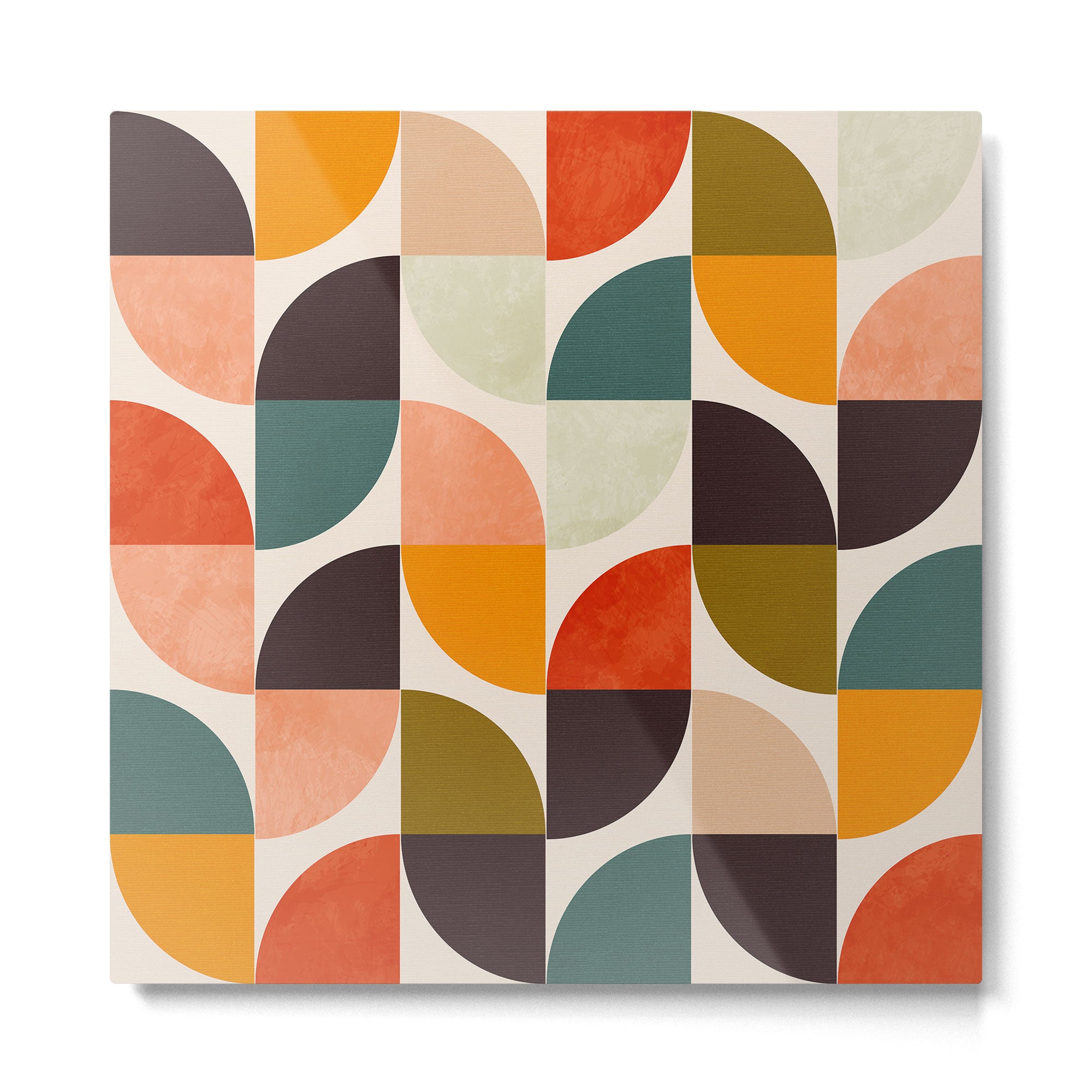 bauhaus mid century geometric shapes 9 Metal Print Gallery Image 2