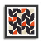 bauhaus mid century shapes abstract Framed Art Print Gallery Image 1