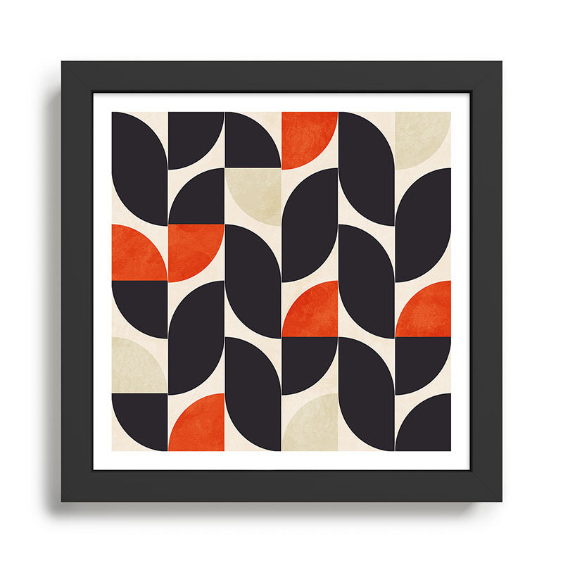 bauhaus mid century shapes abstract Framed Art Print Gallery Image 1
