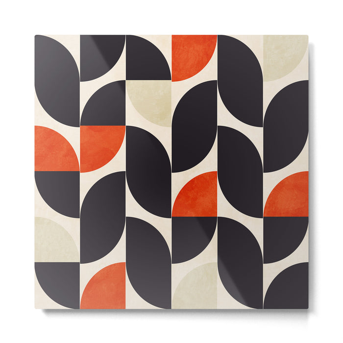 bauhaus mid century shapes abstract Metal Print Gallery Image 1