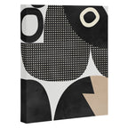 black white abstract shape art 2 Canvas Print Gallery Image 3