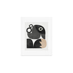 black white abstract shape art 2 Art Print Gallery Image 1