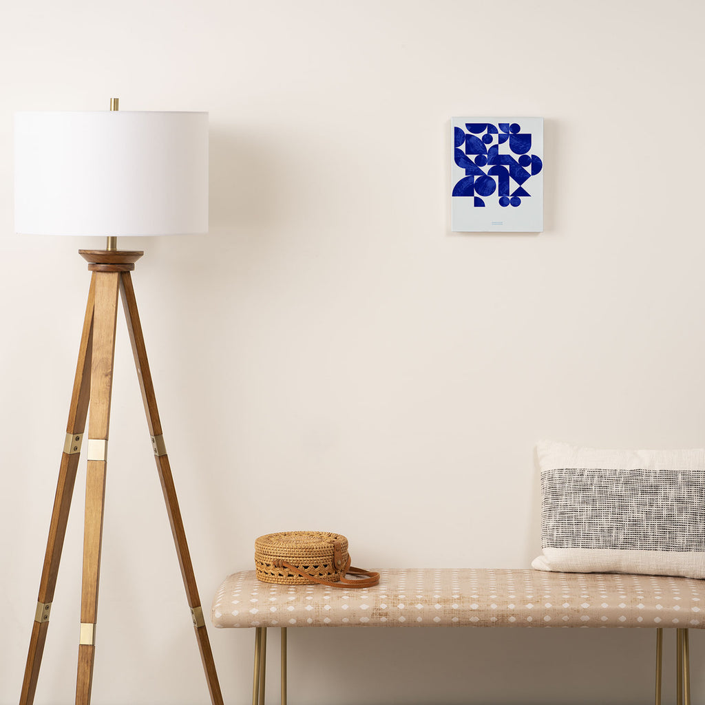 blue hues geometric Canvas Print Gallery Image 2