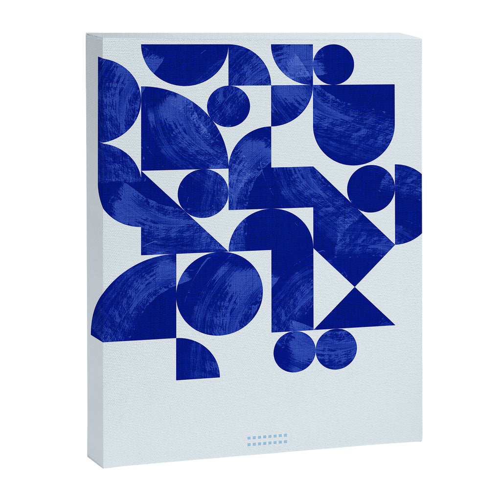 blue hues geometric Canvas Print Gallery Image 6